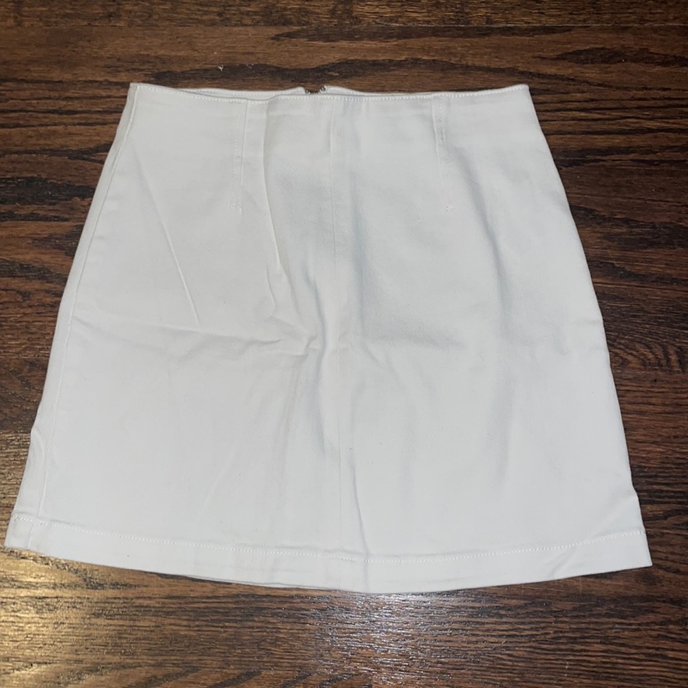 Forever21 white jean skirt